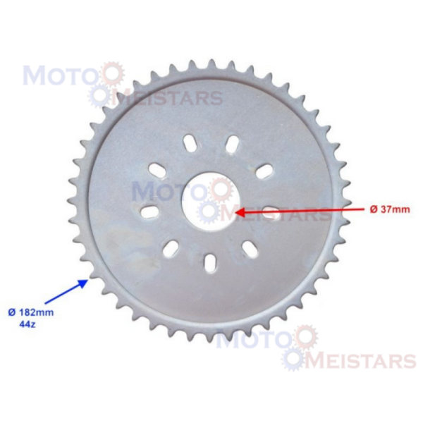 Aizmugures zobrats velo palīgmotora komplektam 44x415