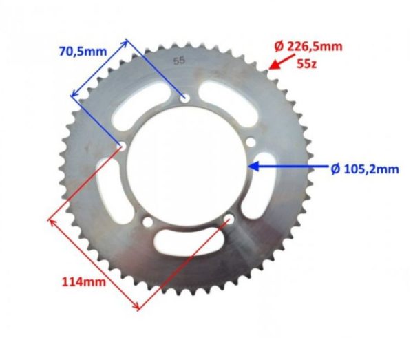 Aizmugures zobrats 55x420 KEEWAY TX