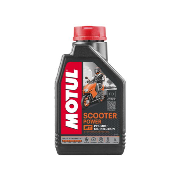 Sintētiskā 2-taktu motoreļļa MOTUL SCOOTER POWER 2T, 1 litrs