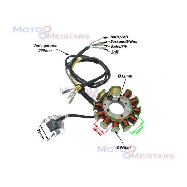 Stators aizdedze ATV200/250 (11 spoles)