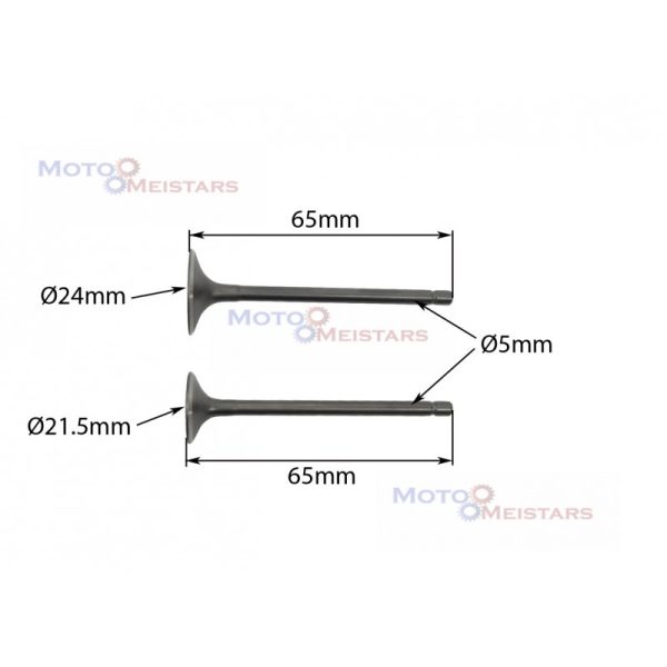 Vārstu komplekts 125 cm3 4-taktu motoriem GY6
